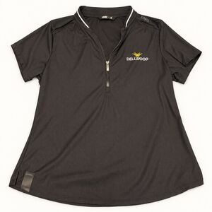 UNRL Dellwood Golf Club‎ Short Sleeve Quarter Zip Top Black Nylon Spandex M